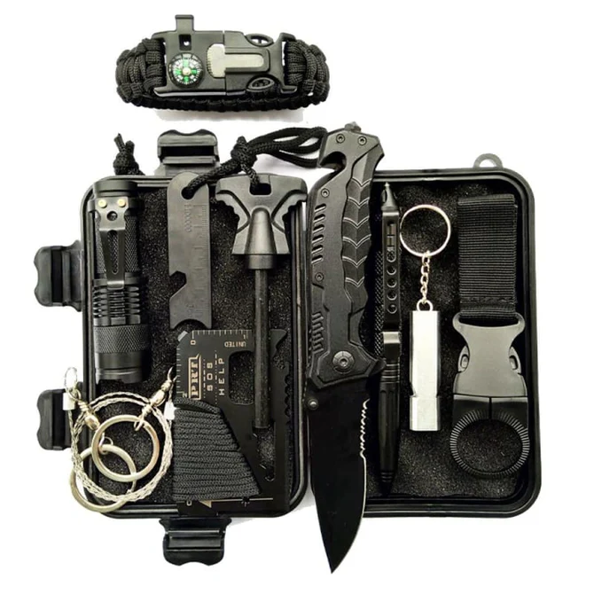 Xtreme 10-Piece Survival Kit (Black)